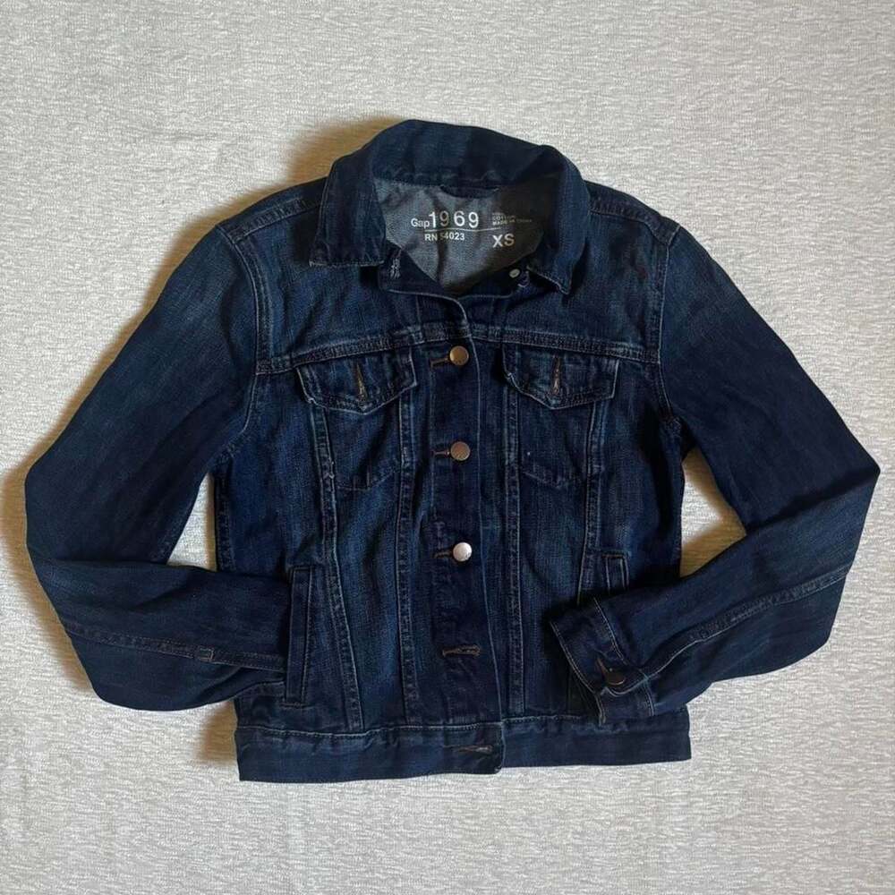 Gap 1969 Denim Jean Jacket Dark Wash Size XS
